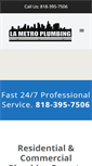 Mobile Screenshot of lametroplumbing.com